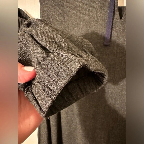 AVN Italy Luxury Charcoal Cold Shoulder Italy 48 US 12 Viscose Lined 3/4 Sleev - Picture 12 of 13